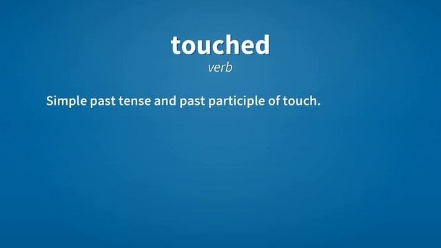 Touching meaning. Touching meaning