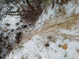 сброс вещей и катание с горы