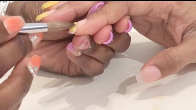 Lemonade 🍋🍋🍋Nails / Watch me work. Swarovski Crystals смотреть онлайн