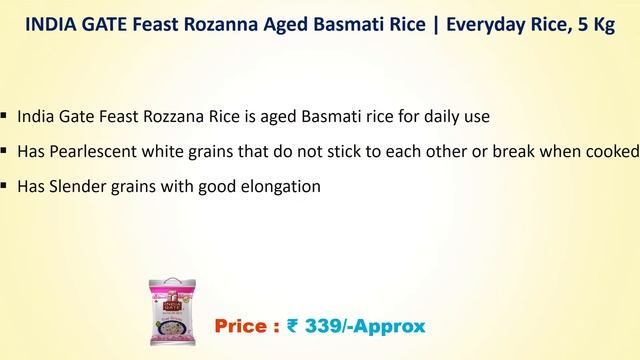 Best Basmati Rice In India With Price // Best Rice // Biryani Rice//5 Kg Rice // Rice Brand In Indi