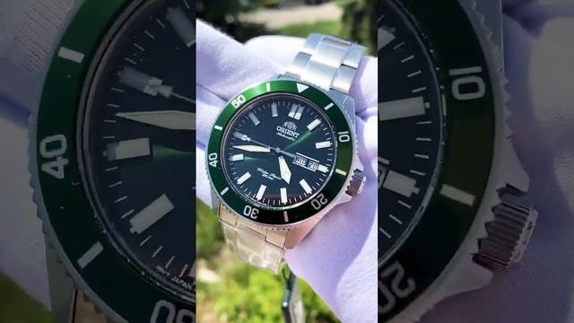 Продано✔️Механические часы Orient Diving с зелёным циферблатом RA-AA0914E19B #automatic #orient