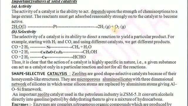 Class XII SURFACE CHEMISTRY [ PART 2 ] ( CATALYSIS ) смотреть онлайн