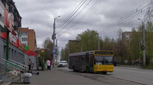 Поездка на автобусе город Ижевск. Маршрут №27. Улица Селтинская - Улица Молодёжная.