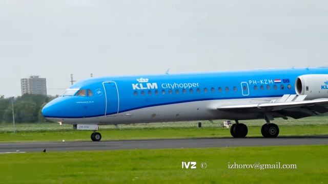 KLM Cityhopper Fokker 70 landing смотреть онлайн