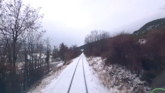 Путешествие на поезде Бриансон – Вен-Деволуи, Франция [12.2022] смотреть онлайн