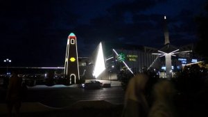 Небоскребы и ночное освещение в Грозном.
