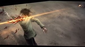 AOT s4 manga Gabi shoots Eren.Eren turns into 1000m titan