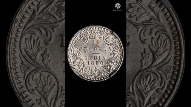 Victoria Empress Quarter Rupee Silver Coin | 4 anna coin value 3 lakh #short