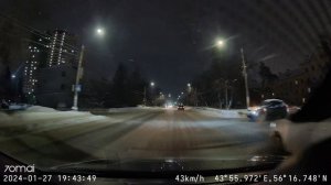 Видеорегистратор 70Mai A810-2 - пример записи в вечернее время