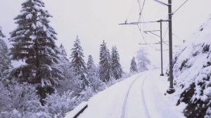 Путешествие на поезде в снегопад Санкт-Мориц – ледник Кур [02.2024]