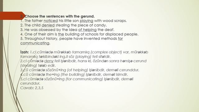 Feli sifet (izah/testler)+gerund (testler) смотреть онлайн