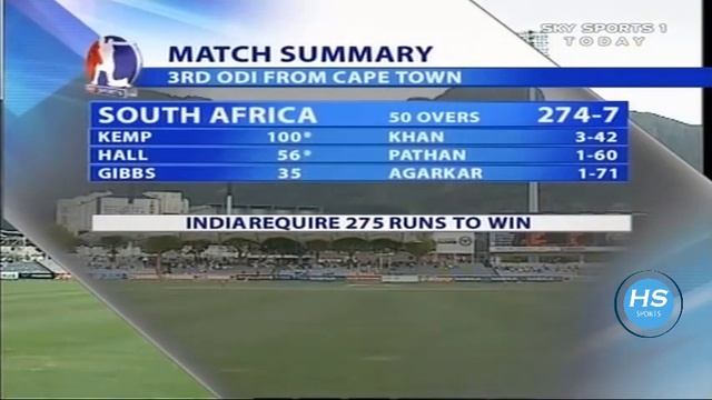 India vs South Africa 3rd ODI at Cape Town Nov 26 2006 смотреть онлайн