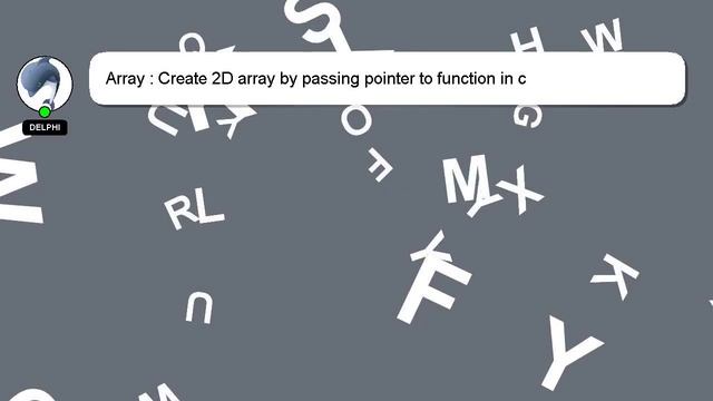 Array : Create 2D array by passing pointer to function in c