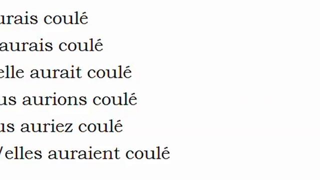 Изучение французского языка = Спряжение глаголов = Couler смотреть онлайн