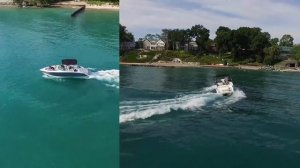 2019 Cobalt R7 launched on Lake Michigan with a Superlauncher by Beachlauncher