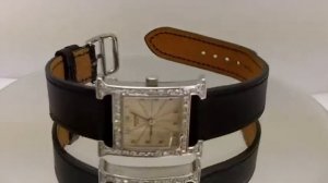 HERMES HH1.210 Swiss Made Stainless Steel Ladies Diamond Watch "STORE DISPLAY"