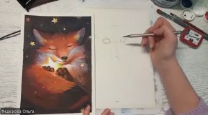 Акрил. Лисичкин сон