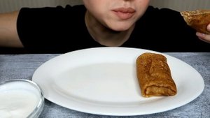 😋/ASMR/ Блины С Начинкой/ Звуки Еды