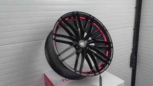 Диски SRL DQ007 20 8.5J вес 11,2kg Black Machined Inner Red