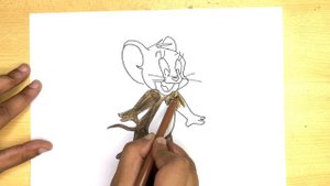Drawing jerry the mouse || How to draw jerry || Easy steps