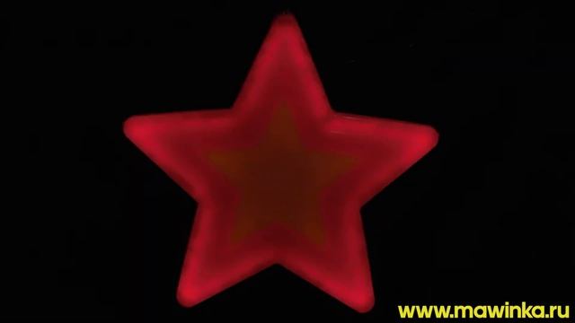 Светодиодная фигура на стену  Звезда пластик Красная 58см