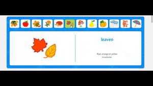 Autumn vocabulary for kids