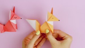 Милая ЛИСИЧКА оригами! Поделки своими руками!