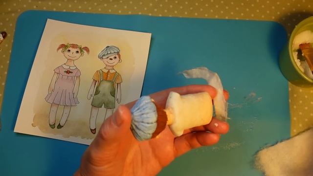 Ватная ёлочная игрушка "ЧЕРДАЧНАЯ КУКЛА" Часть 5. DIY cotton wool ornament "Rag Doll" Part 5