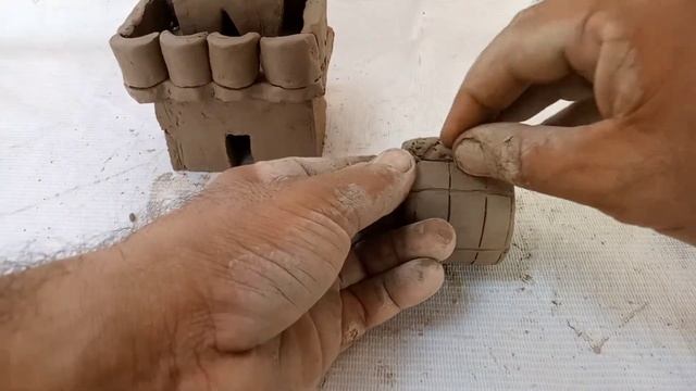 DIY How to make polymer clay miniature house, kitchen set,Bullock cart, Hand Pump,wall | Village