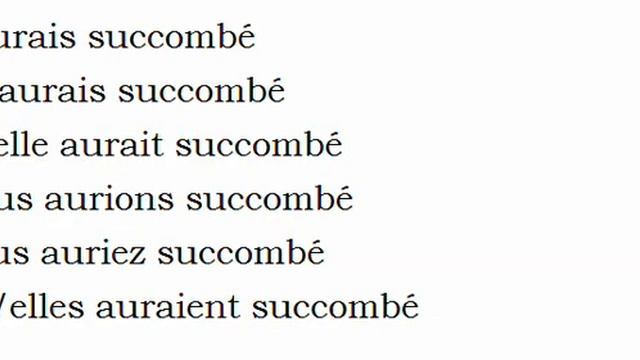 Изучение французского языка = Спряжение глаголов = Succomber смотреть онлайн