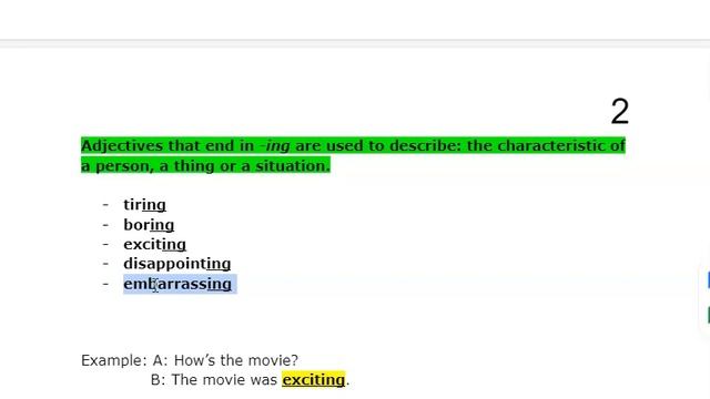 Adjectives ending in -ed or -ing смотреть онлайн