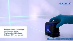 Gazelle G9505 2-Green-Line Laser Level - Self Levelling & Alignment