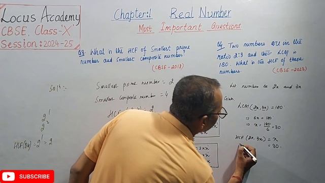 REAL NUMBER MOST IMPORTANT QUESTIONS-01  CLASS:-10  MATHS  LOCUS ACADEMY CBSE ICSE