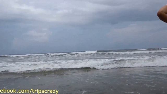Benaulim Beach, Goa on a cloudy monsoon afternoon (HD)