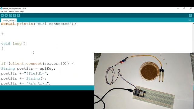 How to display soil moisture data data with thingspeak #thingspeak #esp8266 смотреть онлайн
