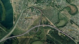 Мостовой переход через Волгу в Нижегородской области HD