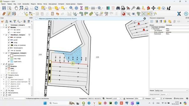 Технологическая карта. Схема разработки лесосеки. QGIS, NextGIS