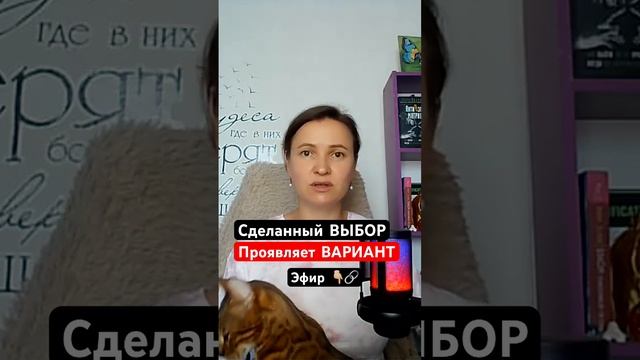 Сделанный ВЫБОР проявляет вариант реальности