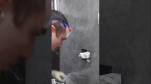 установка внешнего блока смесителя гигиенического душа скрытого монтажа