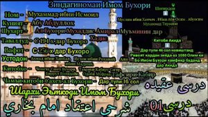 Дарси Акида 01 Шархи Эътикоди Имом Бухори Акидаи Имом ул Мухаддисин Мухаммад ибни Исмоил Ал Бухори