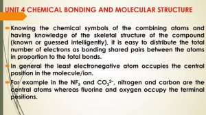 Chemical bonding and molecular structure