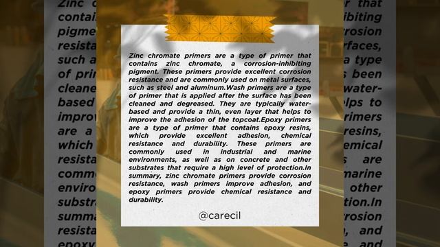 What distinguishes zinc chromate primer, wash primer, and epoxy primers from one another? смотреть онлайн