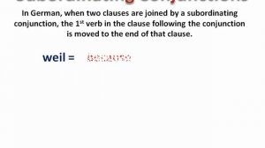 Coordinating and Subordinating Conjunctions in German - www.germanforspalding.org