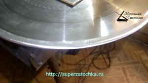 Заточка ножа слайсера (ломтерезки) в бритву, на заточной системе Строгова. Полный процесс в деталях.