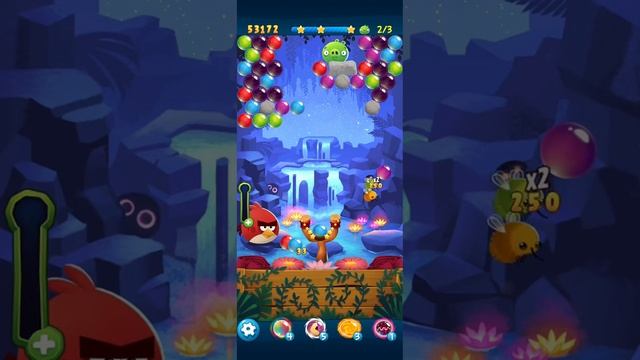 Angry Birds Pop: Level 29 (Drop the Pigs) (Cobalt Waterfall) смотреть онлайн