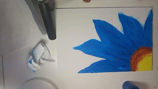 РИСУЕМ КРАСИВЫЙ ЦВЕТОК КРАСКАМИ смотреть онлайн