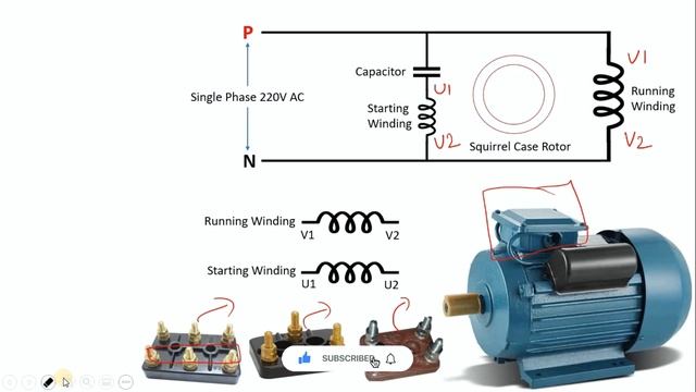 Single Phase Induction Motor Connection | Motor Connection with Capacitor @LearnEEE смотреть онлайн