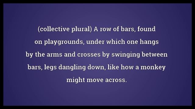 Monkey bars Meaning
