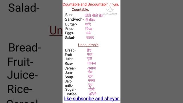 Countable and uncountable noun#shots #viralvideos #sonusirofficial#viral смотреть онлайн