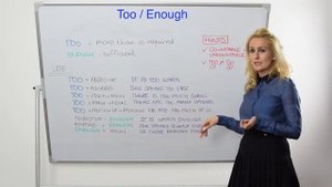 How to use TOO or ENOUGH - English Grammar Lesson with Julia